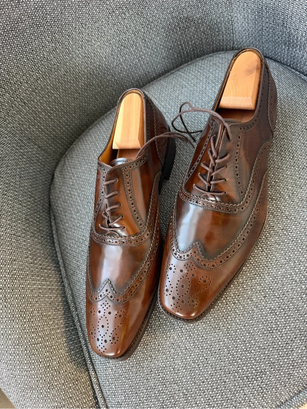 Gant Brown Leather Brogue Derby Shoes